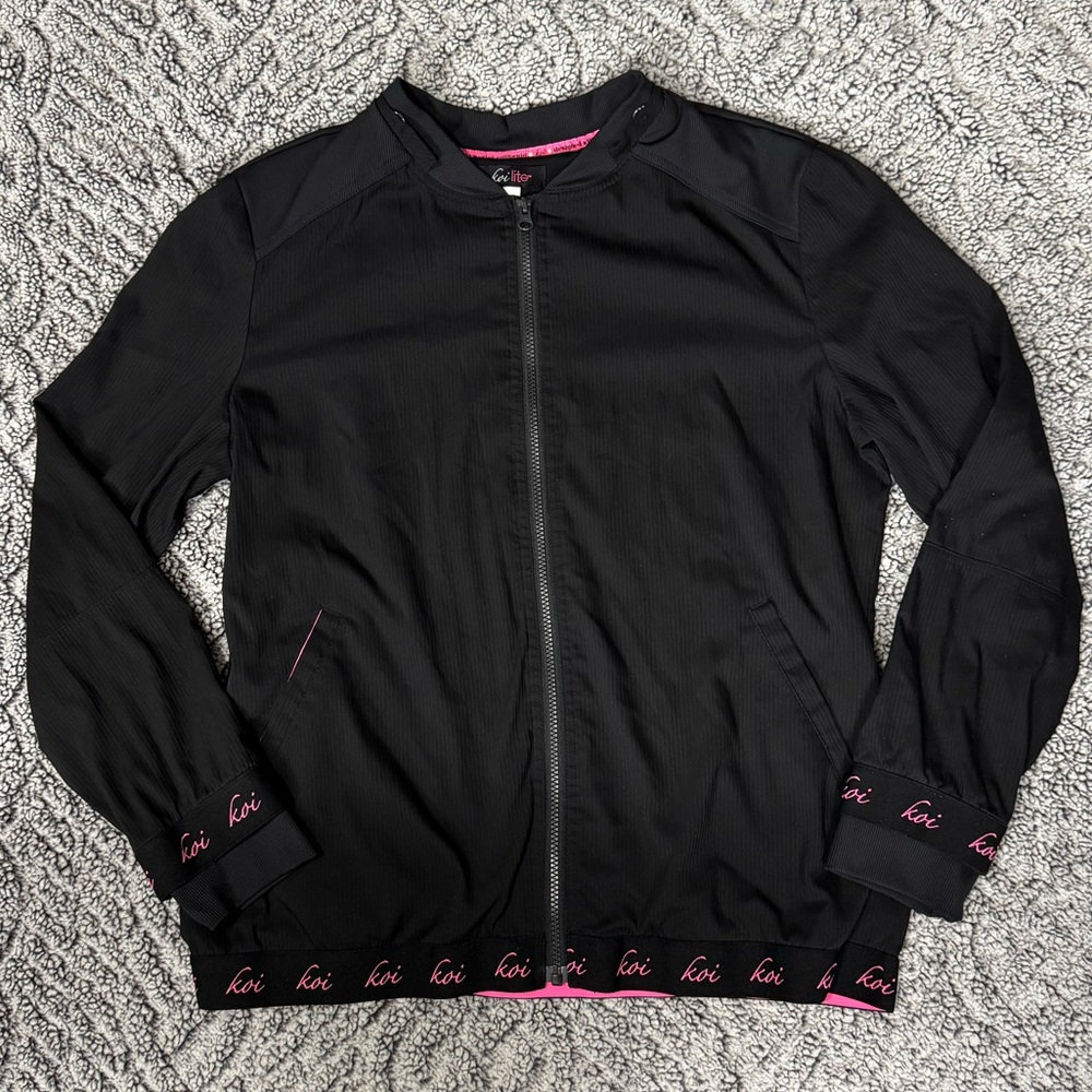 Women's Black Koi Lite Scrub Jacket size Large